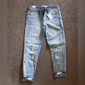 TNR mid rise crop skinny jeans